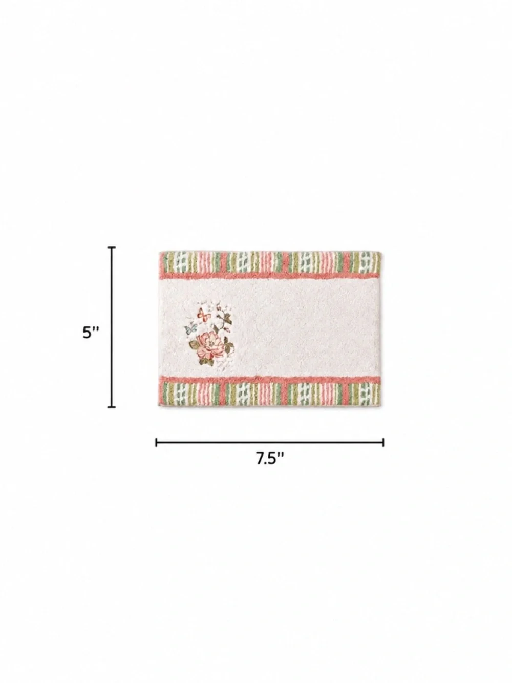 Bath Mat Cotton Bath Rug Decorative Bathroom Decor butterfly Garden Collection